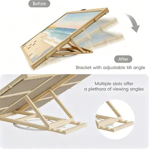 Foldable Wooden Jigsaw Puzzle Table, 2-in-1 Tilting & Rotating Puzzle Board for 1500 Pieces, 36”×26” Portable Puzzle Easel with 4 Non-Woven Drawers, Upgraded Puzzle Storage Table for Adults & Kids, Ideal Gift for Mom