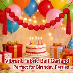 / Wedding Ball Garland Decor, 78.74 Inch Party Decoration, Valentine's Day, Christmas, Indoor Outdoor, Home Party Setup