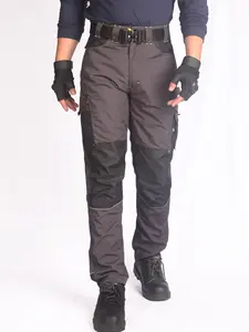 Men‘s color blocking thick fashionable large capacity multi pocket safety workwear pants,Oxford cloth knee pads wear-resistant outdoor work pants.