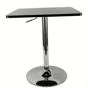 Mini Square BarTable Adjustable Height Breakfast Dining Table Multifunction Indoor Outdoor Folding Pub Bar Table Cocktail Table for Home Bar For Portable Bars