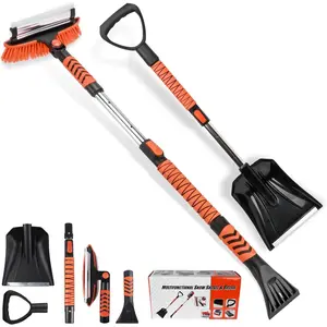 42'' Ice Scraper and Extendable Snow Brush  Snow Shovel Snow Broom with  Grip 180? Pivoting Brush  Snow Scraper for , , SUVs,