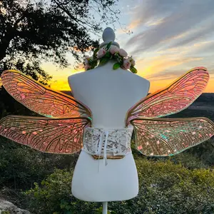 Dragonfly Fairy Wings Costume Adult Size Strapless Iridescent