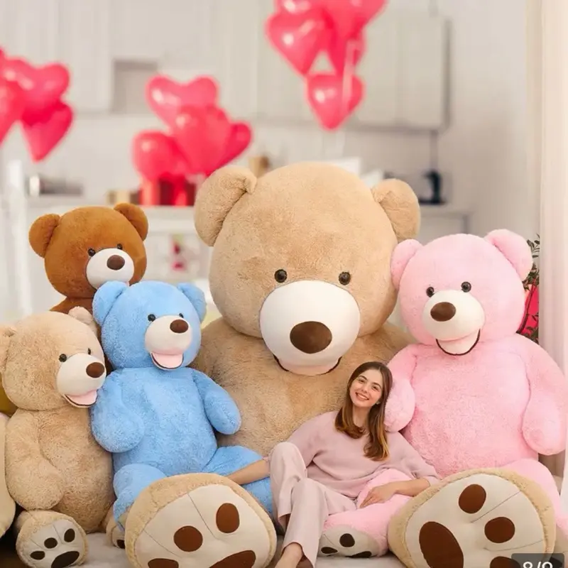 Comfortable 3ft 4ft 5ft 6ft Giant Teddy Bear with Big Footprints Plush Stuffed Animals for Girlfriend, Kids, Christmas, Valentine, Birthday, Wedding party, Anniversary, Party Decorations, Valentine's Day  #BlackFriday #Christmas