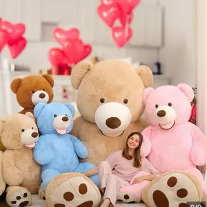 Comfortable 3ft 4ft 5ft 6ft Giant Teddy Bear with Big Footprints Plush Stuffed Animals for Girlfriend, Kids, Christmas, Valentine, Birthday, Wedding party, Anniversary, Party Decorations, Valentine's Day  #BlackFriday #Christmas