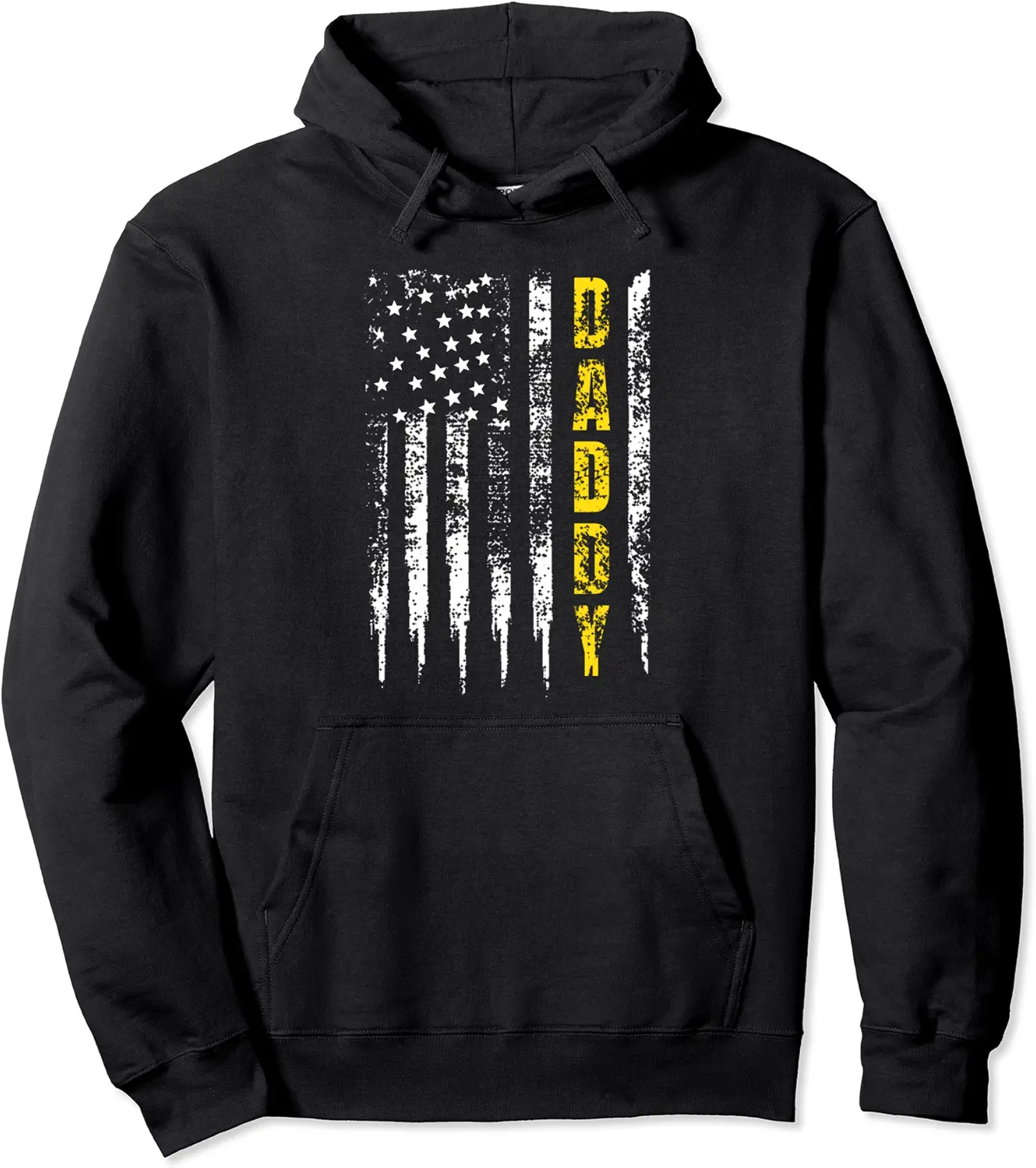 Truck Driver Yellow Line Daddy Hoodie US Flag distressed Pullover Hoodie - Autumnsc Shop 45B07GFNNY5W