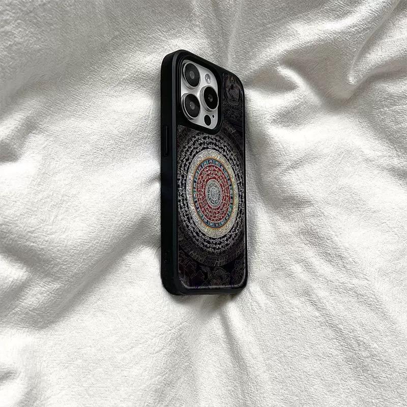 Original Retro Sanskrit Phone Case — Compatible with iPhone 17/16/15/14/13 Pro/Plus/Pro Max. A brand-new design featuring a matte finish, drop protection, and shock resistance—suitable for both men and women. (iPhone 17/16 Pro Max Case)
