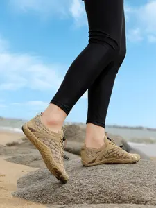 Women's Geometric Print Slip on Water Shoes, Breathable Quick Drying Non-slip Beach Shoes, Lightweight Comfortable Sports Shoes for Outdoor Swimming, Footwear, Wading Shoes, Water Aqua Shoes