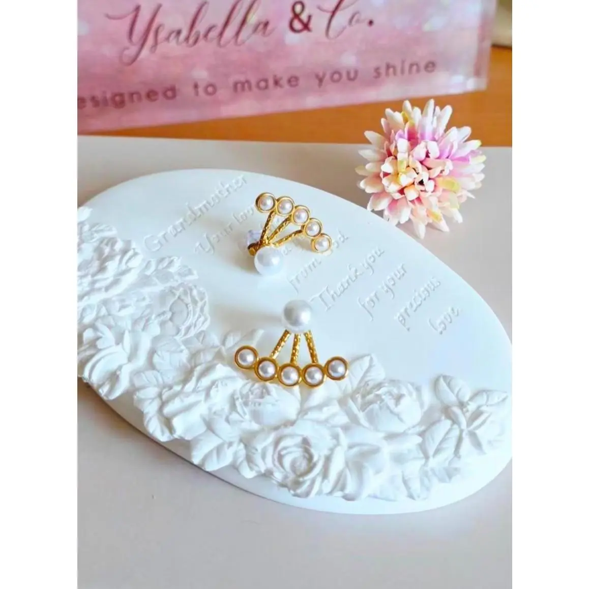 Arabella Earrings — Detachable Pearl & Gold Stud Earrings