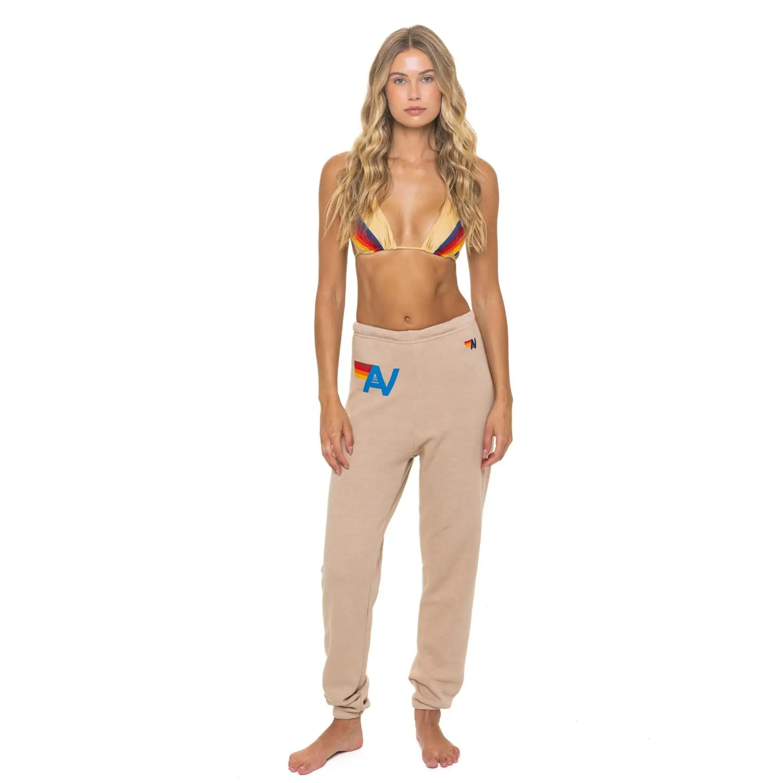 LOGO SWEATPANTS - SAND
