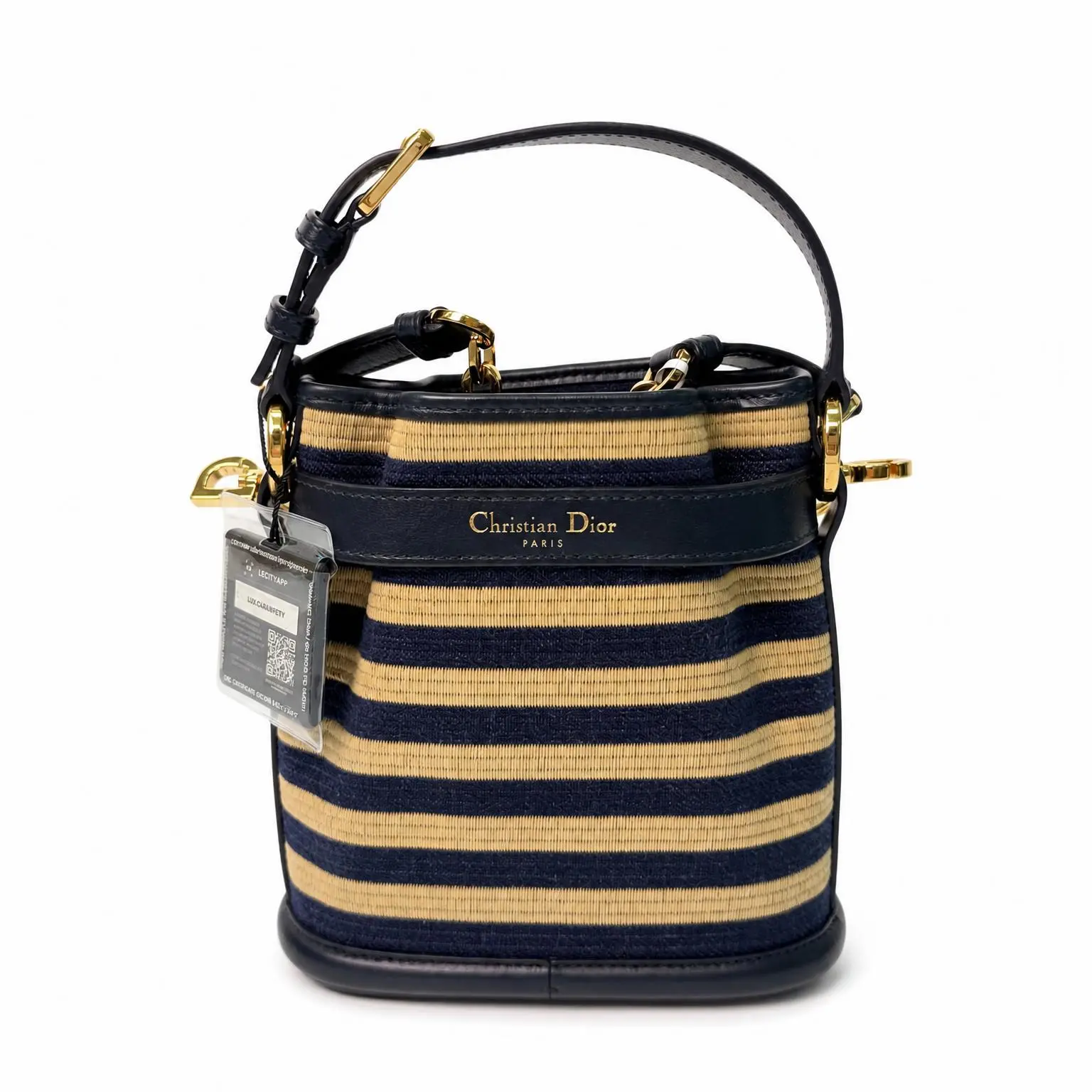 Pre-owned Dior X Bucket Bags Christian Raffia C'est Chain