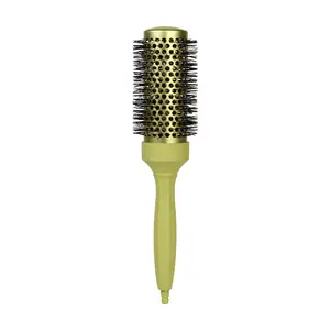 Round Hair Roller Comb for Curling and Drying, High Heat Resistant Nylon Teeth, Abs Handle, Suitable for Medium Long Hair, Women's Comb