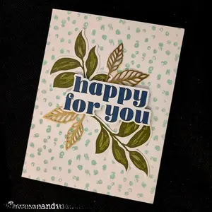 ALL OCCASION: Happy For You Handcrafted Greeting Card by Kathryn McHenry