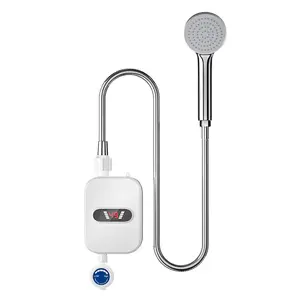 Small Instant Electric Water Heater LCD Temperature Display IPX4 Quick Heating Shower Water Heating Device Set