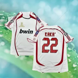 2006 2007 Away Retro White No.22 Kaka Short Sleeve Soccer Jersey
