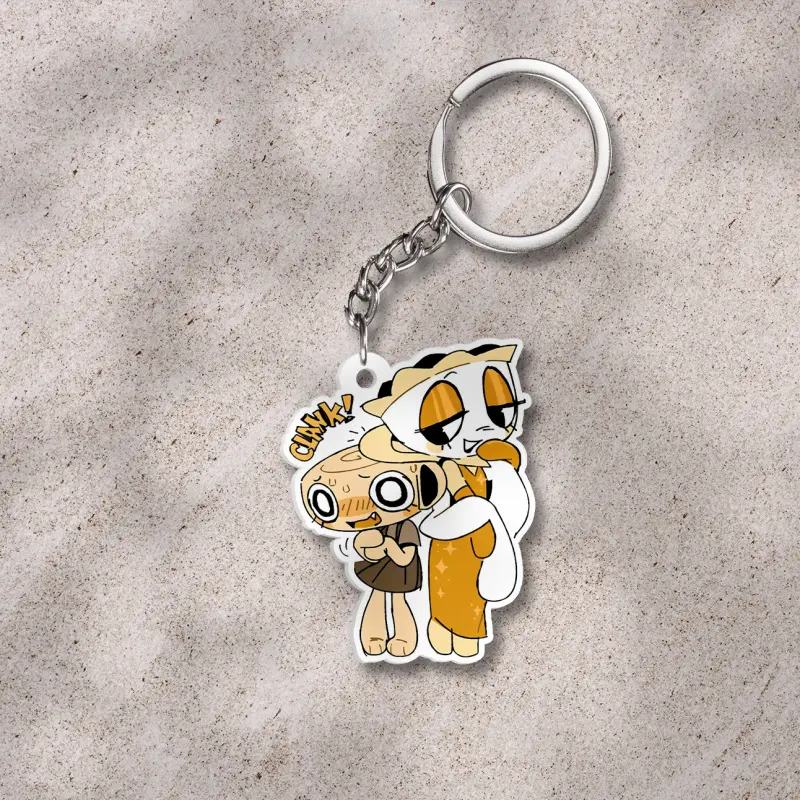 Dandy's world keychain: Shelly and Teagan, Shellydandysworld, Teagandandysworld
