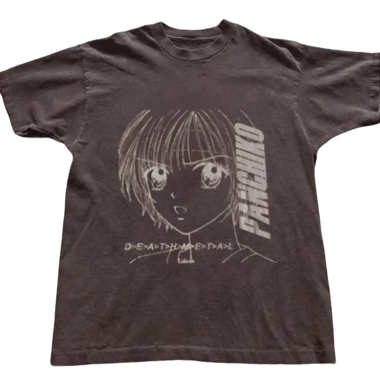 Panchiko Death Metal Graphic T-Shirt, Dark Chocolate Unisex Cotton Tee, Vintage Indie Rock Band Shirt, Retro Y2K Music Graphic T-Shirt, Fan Gift