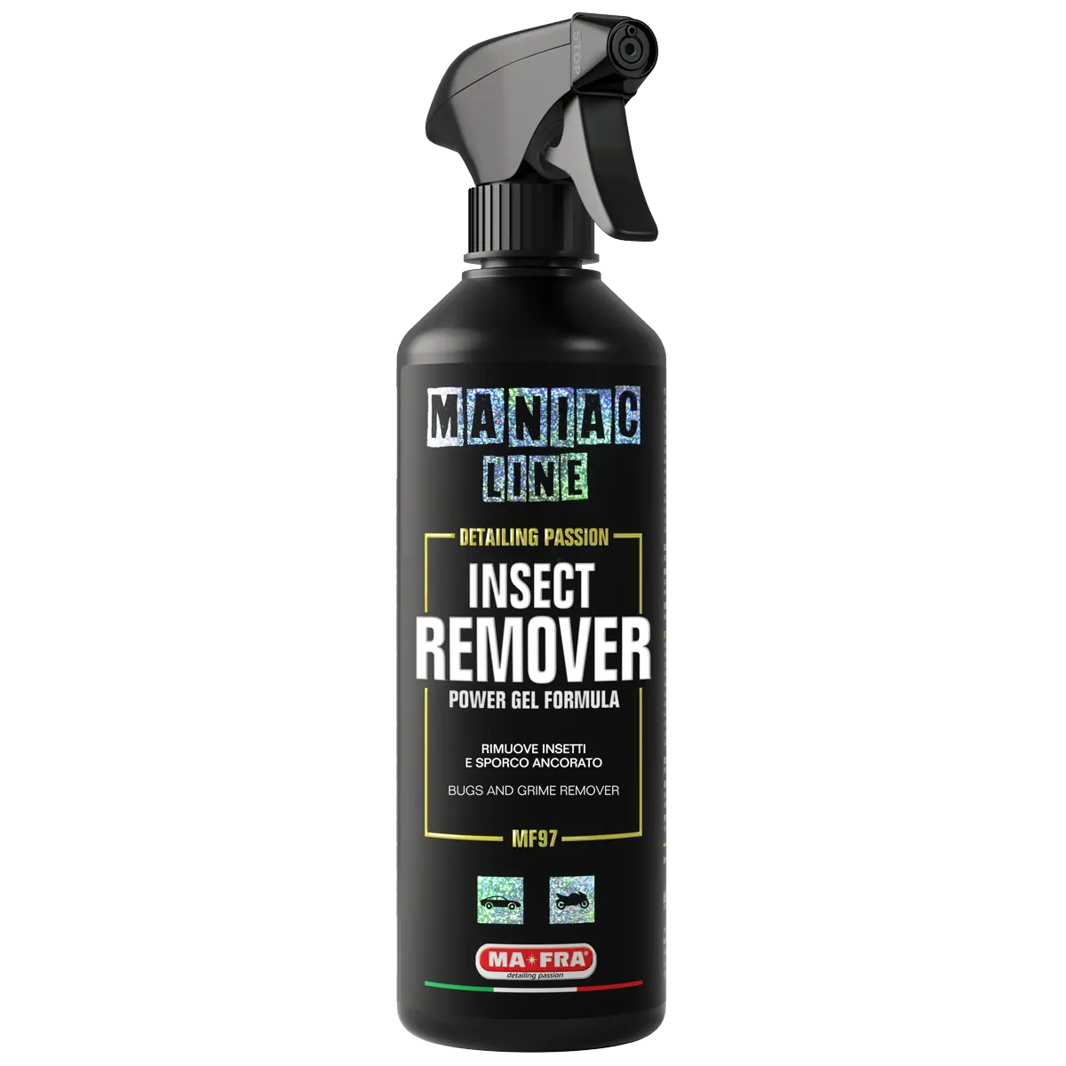 Maniac Line Insect Remover | Gel Formula Dissolves Bug Splatter | Safe on Paint & Glass | 500ml Car Cleaning Agent Car Detailing Products