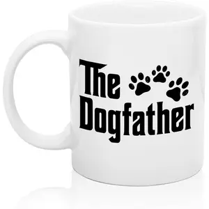 The Dogfather Coffee Mug, Dogfather Mug, Funny   Cup for Men Dad  Family, Birthday Gifts Father's Day for Men Fathers Daddy Stepdad Dogfather  Uncle