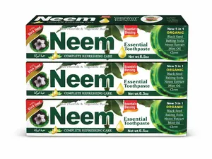 NEEM ESSENTIAL TOOTHPASTE New 5 in 1 Formula 3 Pack