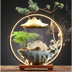 New creative entrance to attract wealth and make money, flowing water fountain circulation handicrafts ornament, living room office, hotel showcase, home decoration style, luxury taste, exquisite business gifts