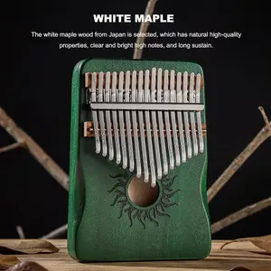 Kalimba Sun Series White Maple Wood 17 Key Thumb Piano Hollow Box Design for Beginners Adults Compact Functional Musical Instrument