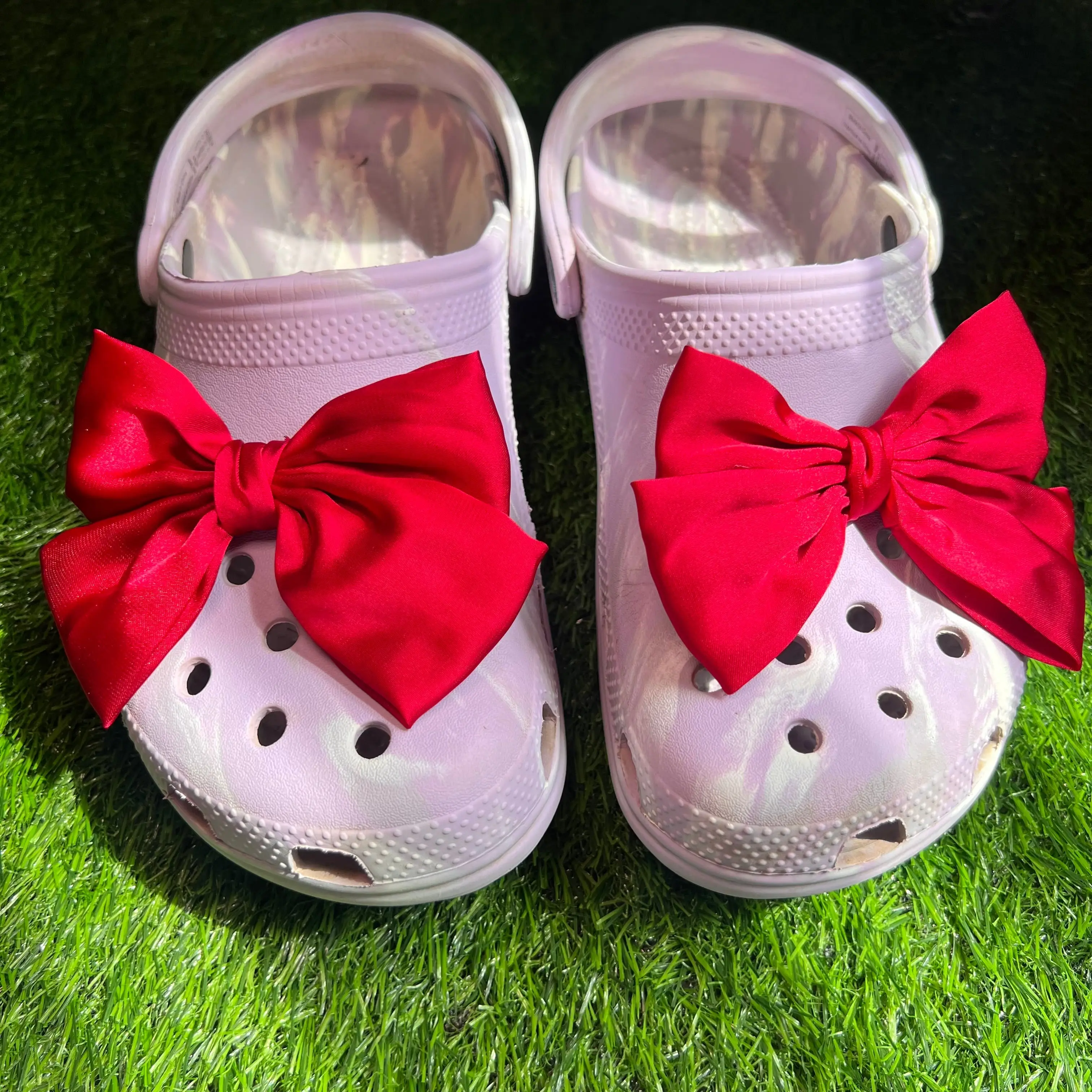 Cutie Bow Shoe Charm Set — Handmade Girly Bow Charm for Clogs | Coquette Accessories