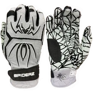 Spiderz HYBRID Batting Gloves - Silver/Black