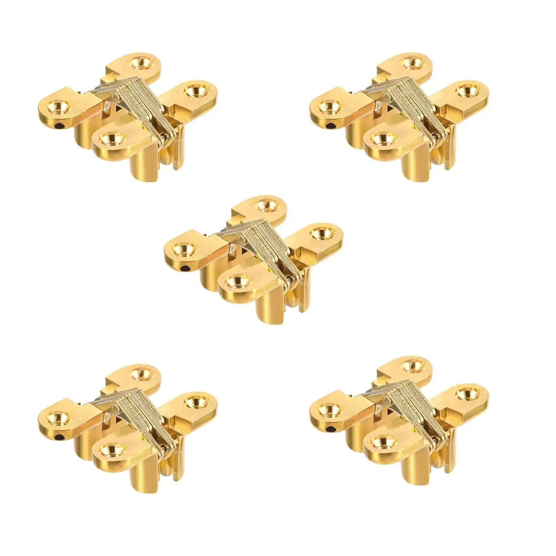 Alloy Cross Hinge 180 Degree Hidden Door Hinges, Durable Metal Hardware for Secure Closure, Ideal for Furniture & Cabinet Doors