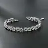 Women's Rhinestone Decorated Hollow Out Heart Design Cuff Bangle, Cuff Bangles Bracelets, Exquisite Minimalist Bangle, Jewelry As Gift, Matching Bracelet, for Fall, Heart Shaped Bracelet