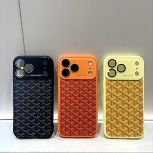 Smartphone Protective Casing for iPhone 17/16/15/14/13/12, Bold Monogram Embossing, Tactile Textured Modern Art Design, Ultra Skin-Friendly Touch, All-Inclusive Lens Protection, Tech Accessories Bundle with Screen Protector for Mobile Devices