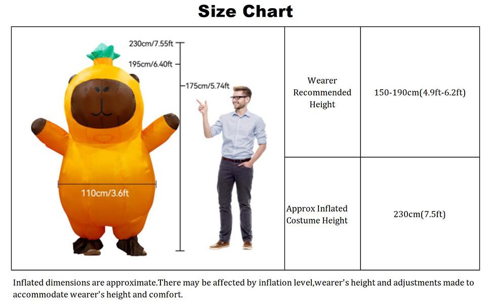 Capybara Inflatable Costume Adult, Funny Inflatable Costumes Blow up Suit Costumes for Adult,Party Cosplay Halloween Costumes