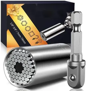 Stocking Stuffers for Adults Men Super Universal Socket Tools Gifts for Men, Grip Set with Power Drill Adapter Cool Stuff Gadgets Present Ideas Gifts for Dad Husband Him Mens Gifts Christmas for Women