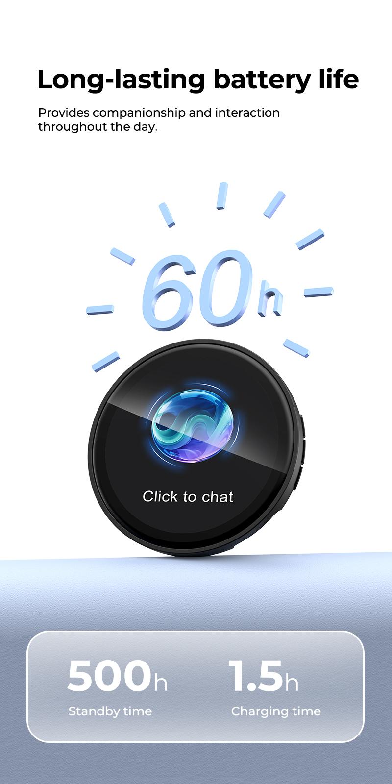 ZNP AI-Badge, Gift, An AI robot designed for conversation, Customizable character, suitable for both boys and girls. emotional companionship, and ease of use. Customizable character. AI dialogue capabilities, suitable for games and learning.