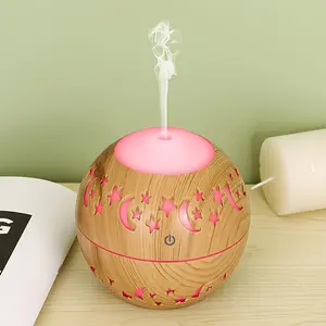 Wood Grain Ultrasonic Humidifier Portable Aromatherapy Diffuser Mist Maker for Bedroom Car Office Use