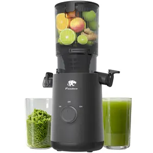 Juicer Machines, Cold Press Juicer with 5.3" Extra Large Feed Chute and Powerful AC Brushless Motor Fit Whole Fruits & Vegetable, High Juice Yield, BPA Free, Extra one Replace juicer strainer