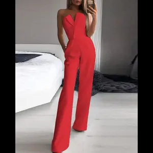 Chinese long skirt, new Chinese jumpsuit, oblique collar, mid-rise waist, elegant commuter jumpsuit