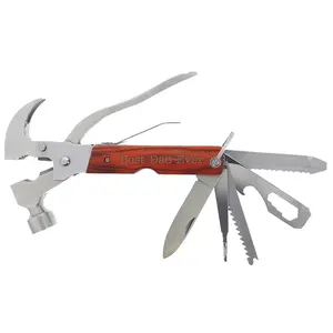 Fathers Day Tool For for Dad Best Dad Ever Laser Engraved 12-in-1 Hammer Multitool Camping Survival Hammer Multi Tool