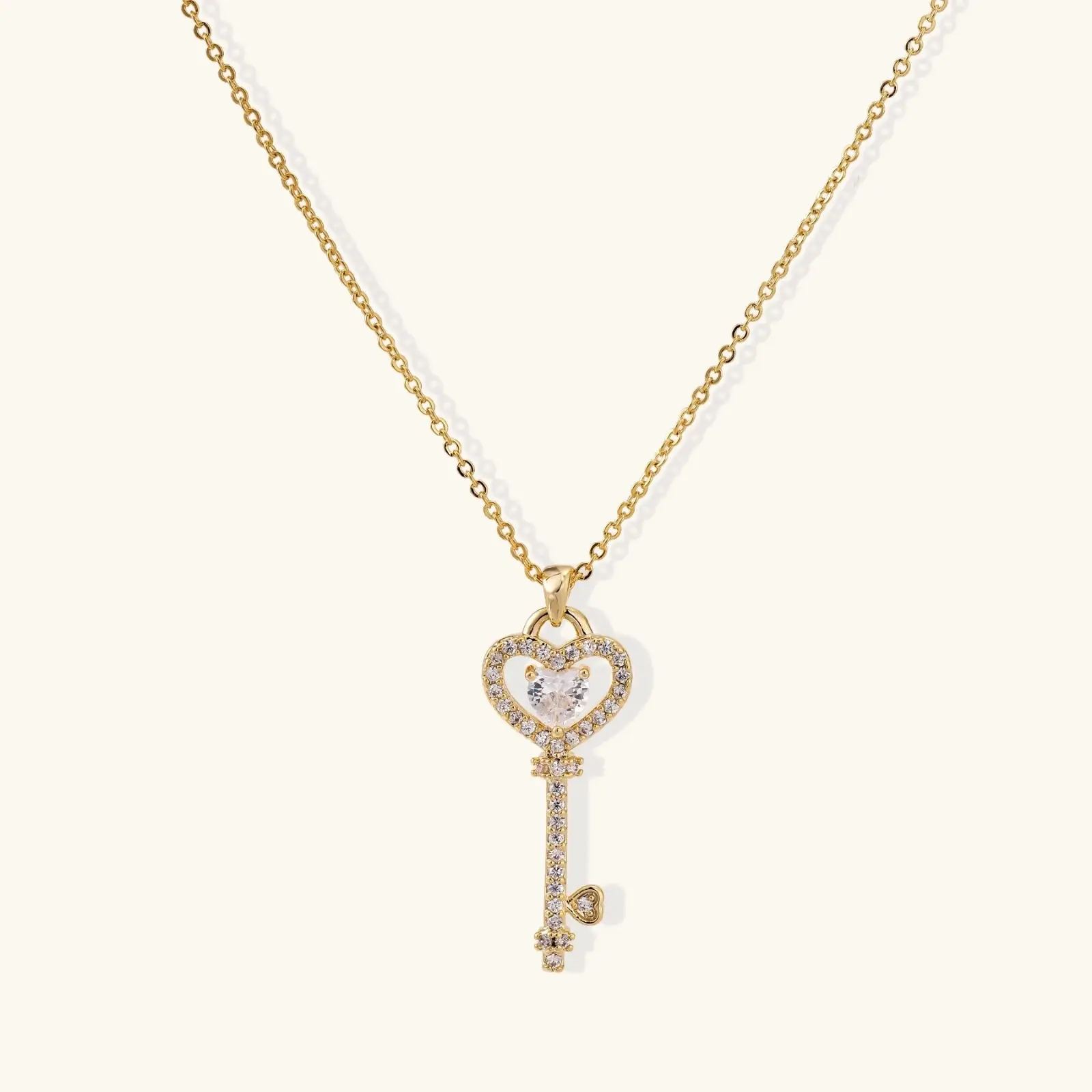 Venus Key Necklace - 14K Gold Plated Necklace