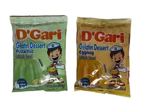 D'Gari Gelatin Dessert – Eggnog (Rompope) or Pistachio (Pistache) – Artificially Flavored – 4.2 oz (120 g)