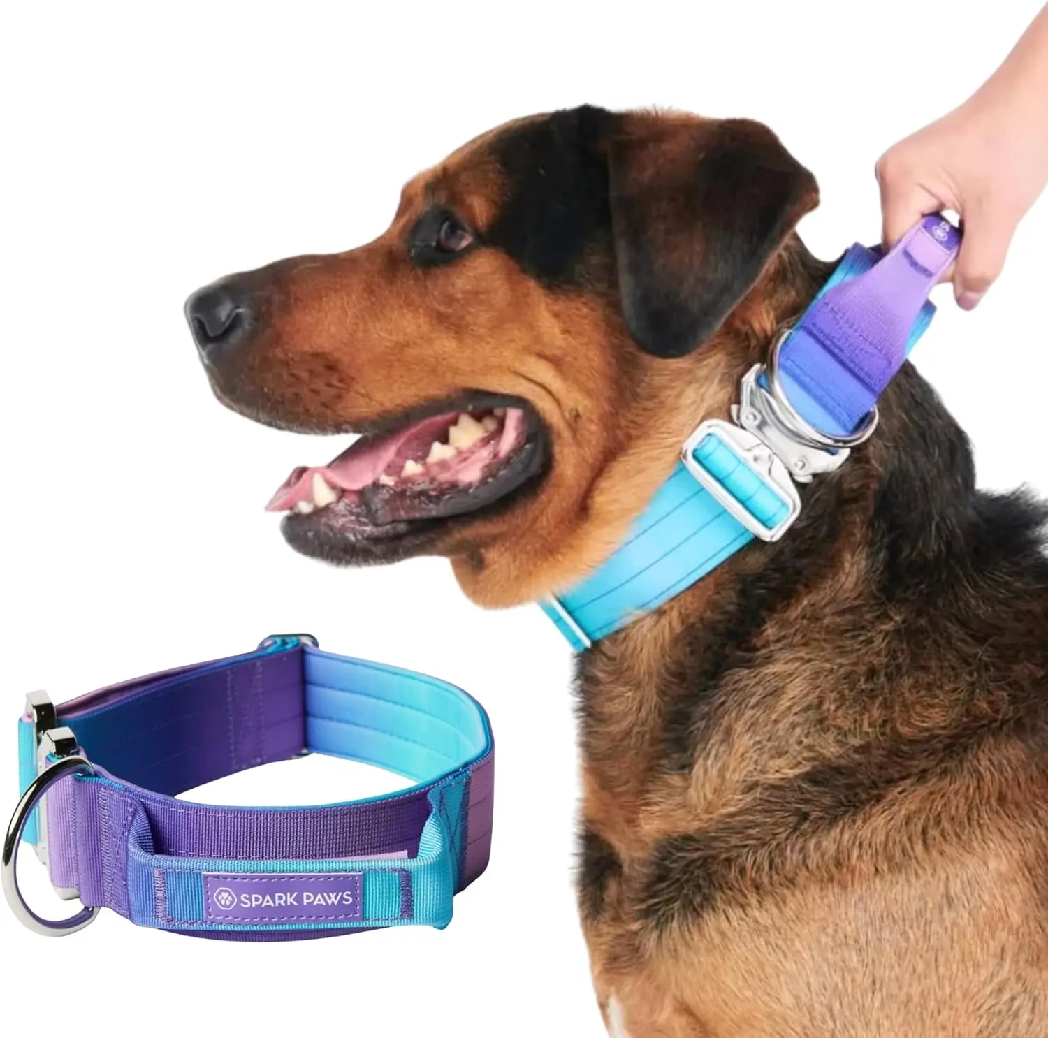 Spark Paws Comfort Control Tactical Dog Collar - Heavy Duty, Premium Quality, Thick and Durable for Large Dogs Spark Paws Comfort Control Tactical Dog Collar - Heavy Duty, Premium Quality, Thick and Durable for Large Dogs