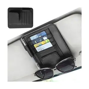 Joytutus Car Sun Visor Organizer Storage Box with Pen Holder, Business Card Slot, CD/DVD Organizer, Sunglasses Clip – Automotive Interior Stowing & Tidying Accessory