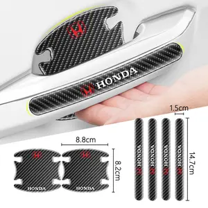 Car Door Handle Bowl Stickers Anti-Collision Protector, Fits Honda Civic Accord Jazz Pilot Crv Odyssey Passport City Shuttle Hrv Xrv Brv