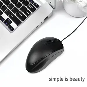 Ergonomic USB Wired Optical Mouse, Blue LED Lighting, 1200 Dpi, Anti-Slip Roller, Smooth Tracking, Durable Plastic, Home Office & Gaming