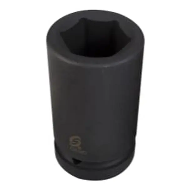 Sunex 5100D 1 in. Drive Deep Impact Socket - 6 Point, 3.12 in., Chrome-Moly Steel, Radius Corner Design, Fully Accredited, 10.05 lbs., Forged Alloy Steel, Increased Strength, Mechanic Tools, Prevents Fastener Rounding, Rusted Fastener Use