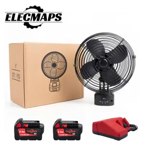 Portable Cordless Fan — 8-Inch, 50W Personal Cooling Fan — Battery-Powered (Compatible with Milwaukee M18 Batteries) — Ideal for Home, Garage, Camping, Outdoors, and Job Sites