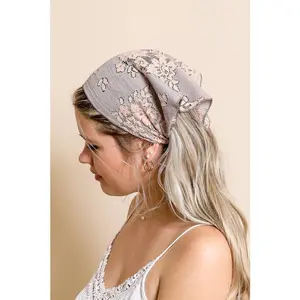 Bohemian Floral Lace Headscarf