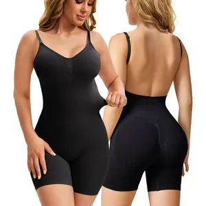 Deep V Neck Body Shaper | Backless Thong Bodysuit for Party | Seamless Low Cut Bra Shaper