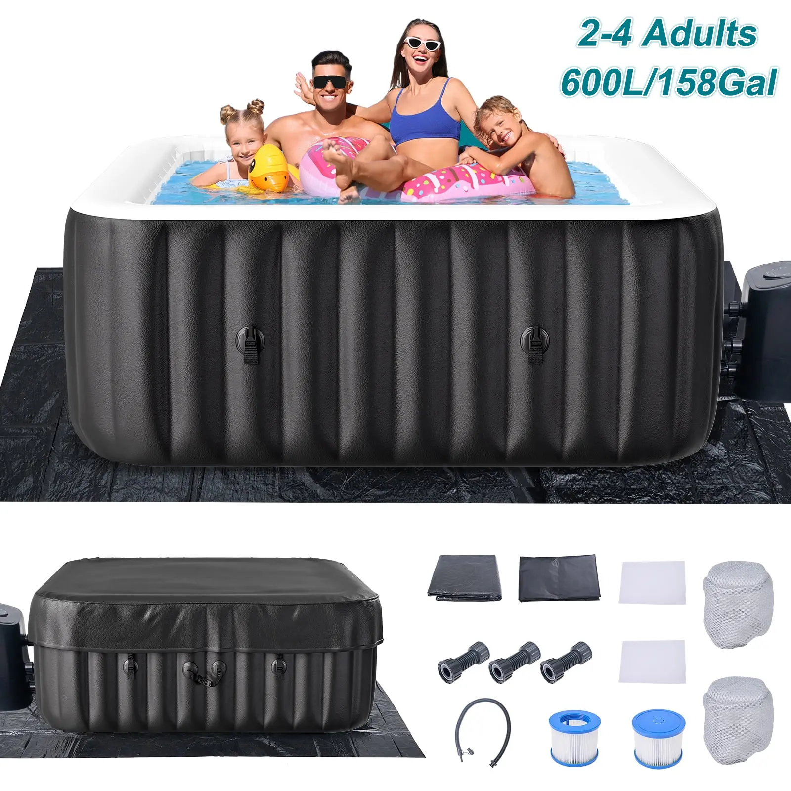 57" X57" X 25"/Rectangle for 2-4 Person