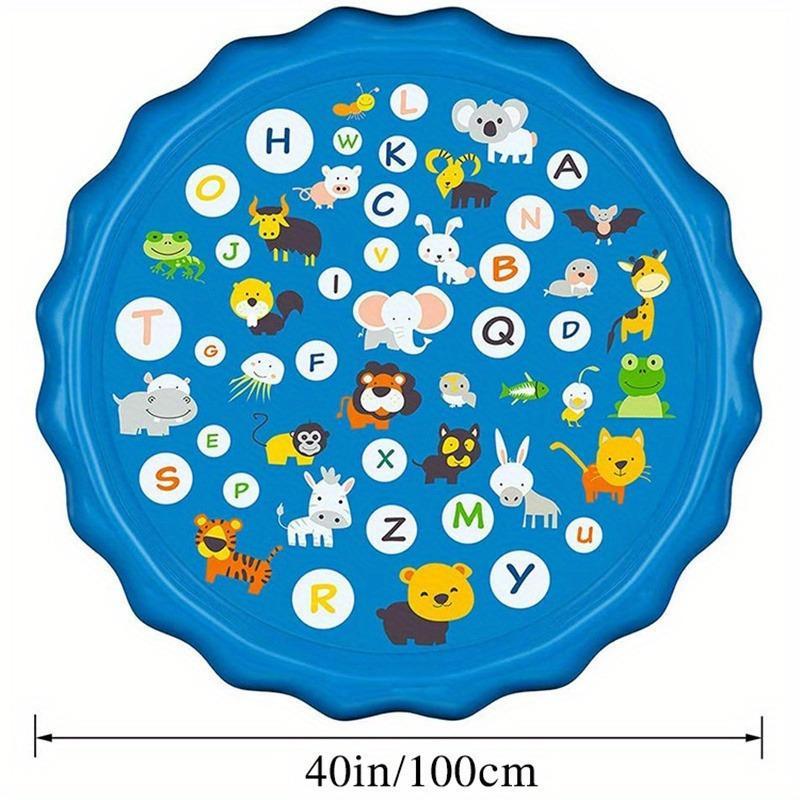 Water Splash Pad, Splash Proof Water Play Pad, Outdoor Lawns, Beaches, Gardens, Summer Parks and Yard Toys, Inflatable Water Slide, Inflatable Pool, Inflatable Waterslide, Paddling Pool, Kids Toys, Inflatable Water Sprinkler, Inflatable Floating Bed