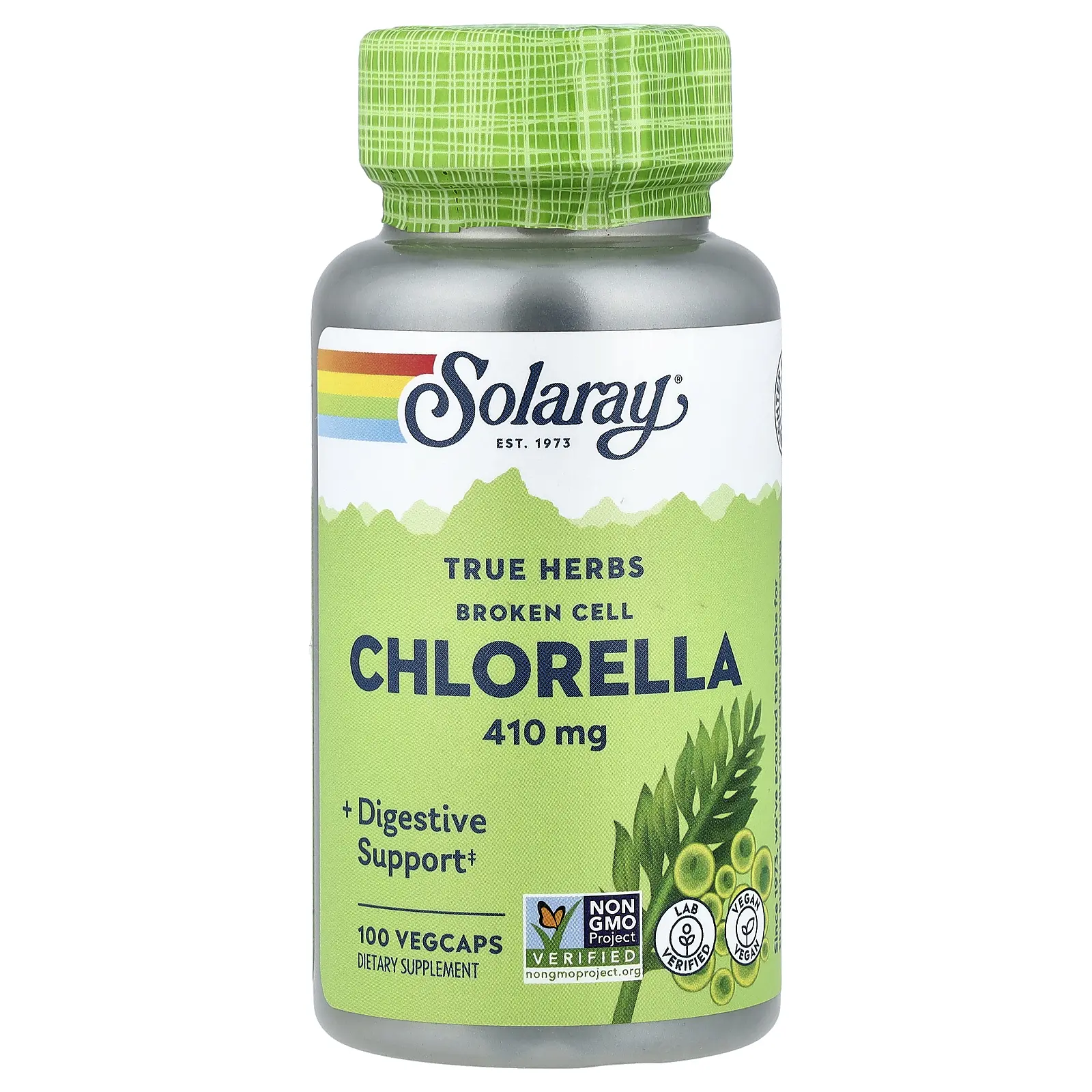 Solaray True Herbs, Broken Cell Chlorella, 410 mg, 100 VegCaps